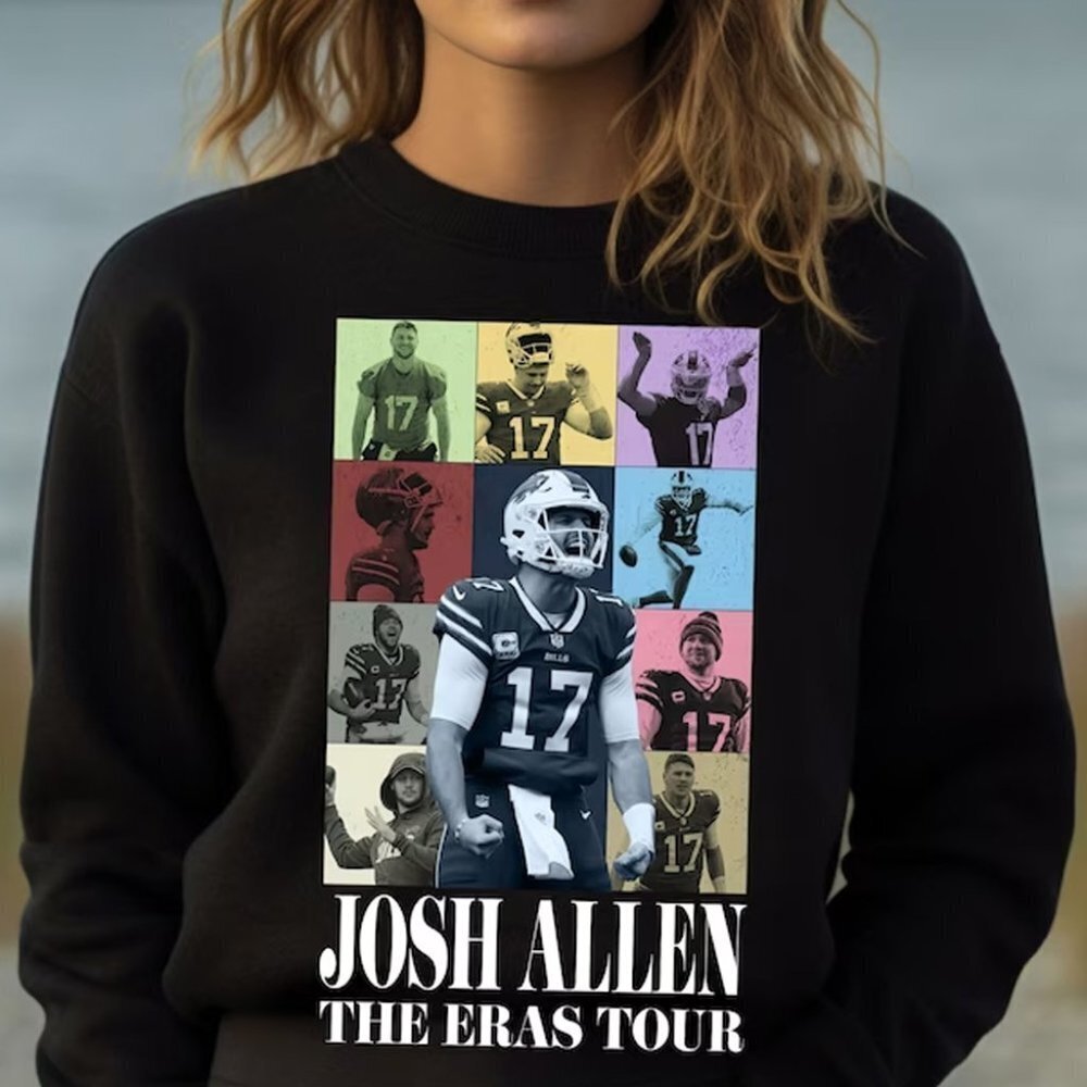 Josh Allen Football Eras Tour Parody Fan Sweatshirt